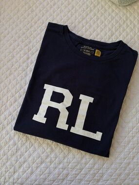 Polo by Ralph Lauren Navy Short-Sleeve Tee with White RL Logo